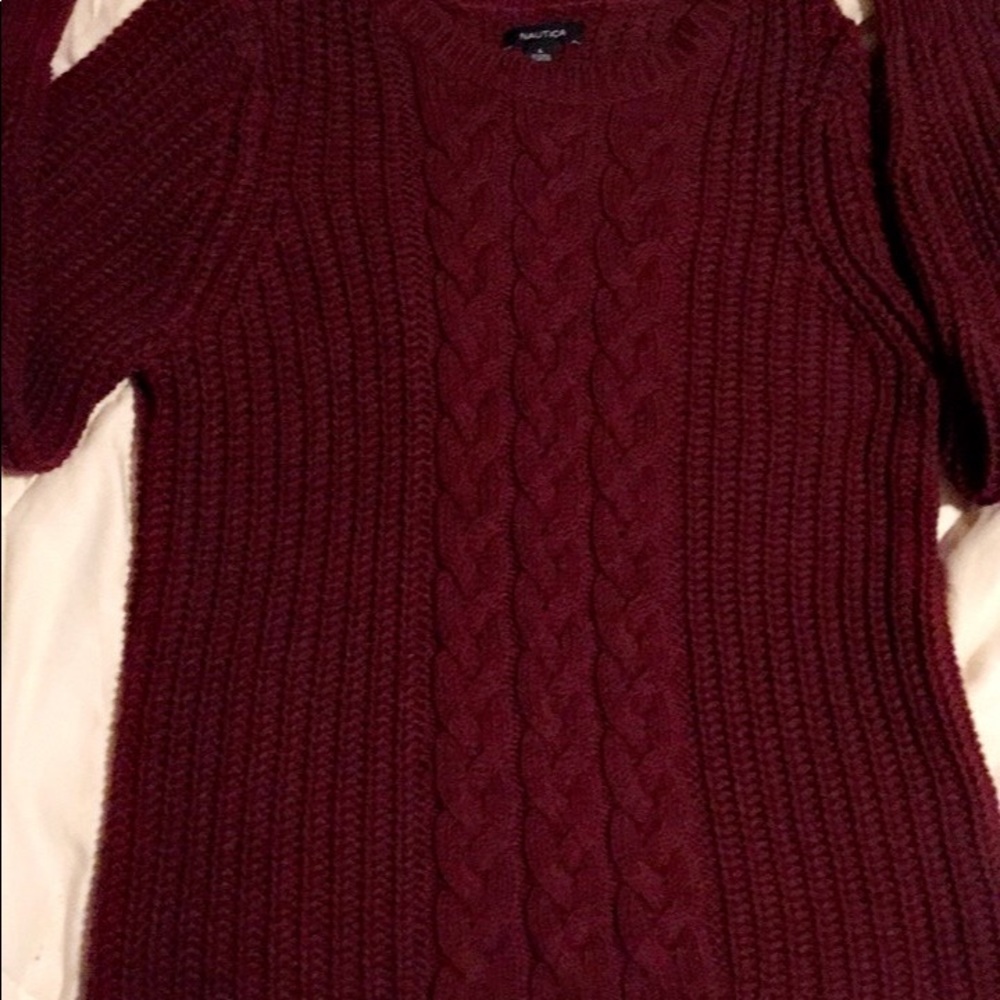 Burgundy Nautica sweater. NWOT